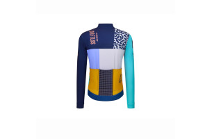 Maillot de cyclisme thermique manches longues Santini réplique de l’équipe Trek Driftless.