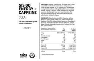 Gel SIS GO energy + caffeine cola 60ml