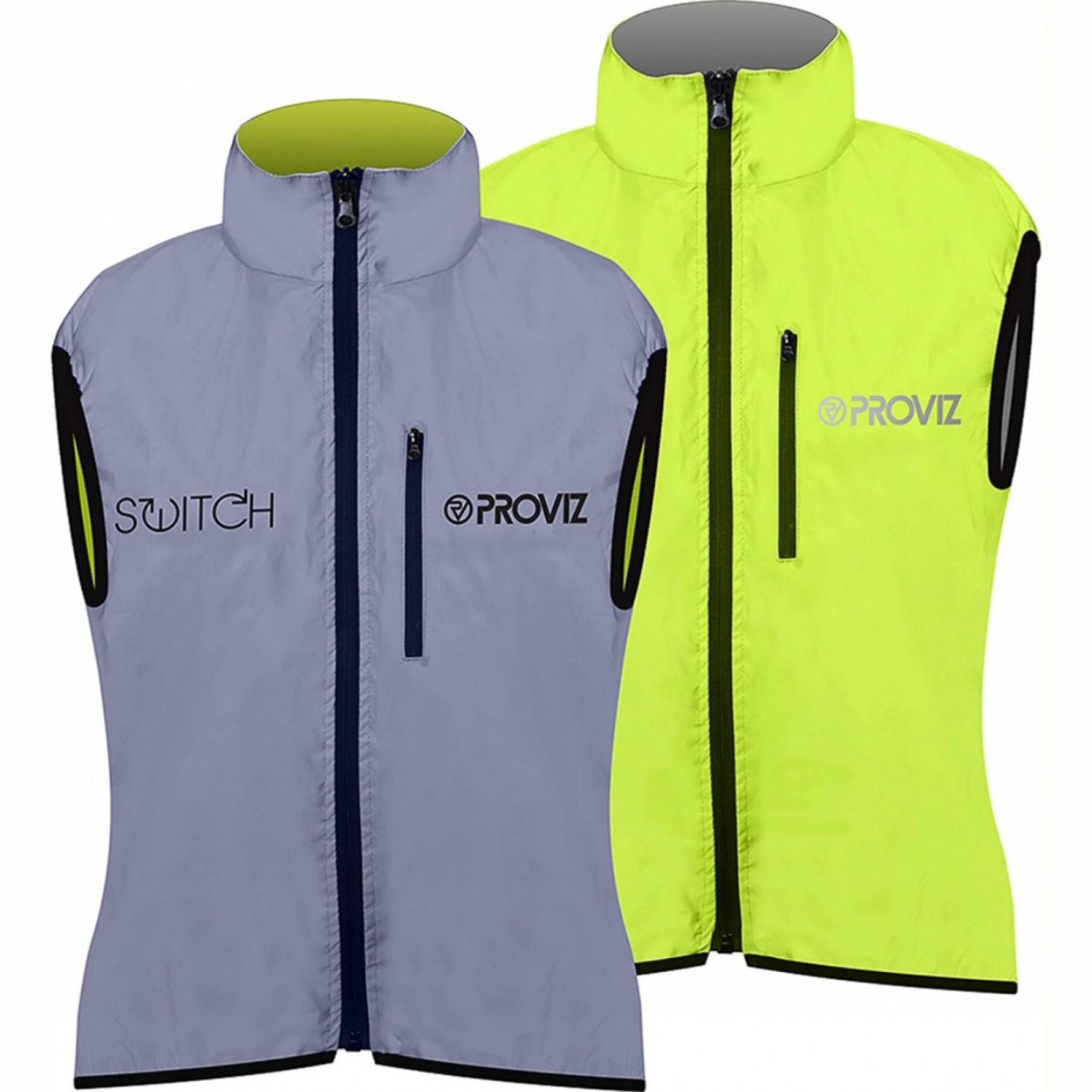 SWITCH JACKET femmes sans manche réversible fluo/réfléchissant