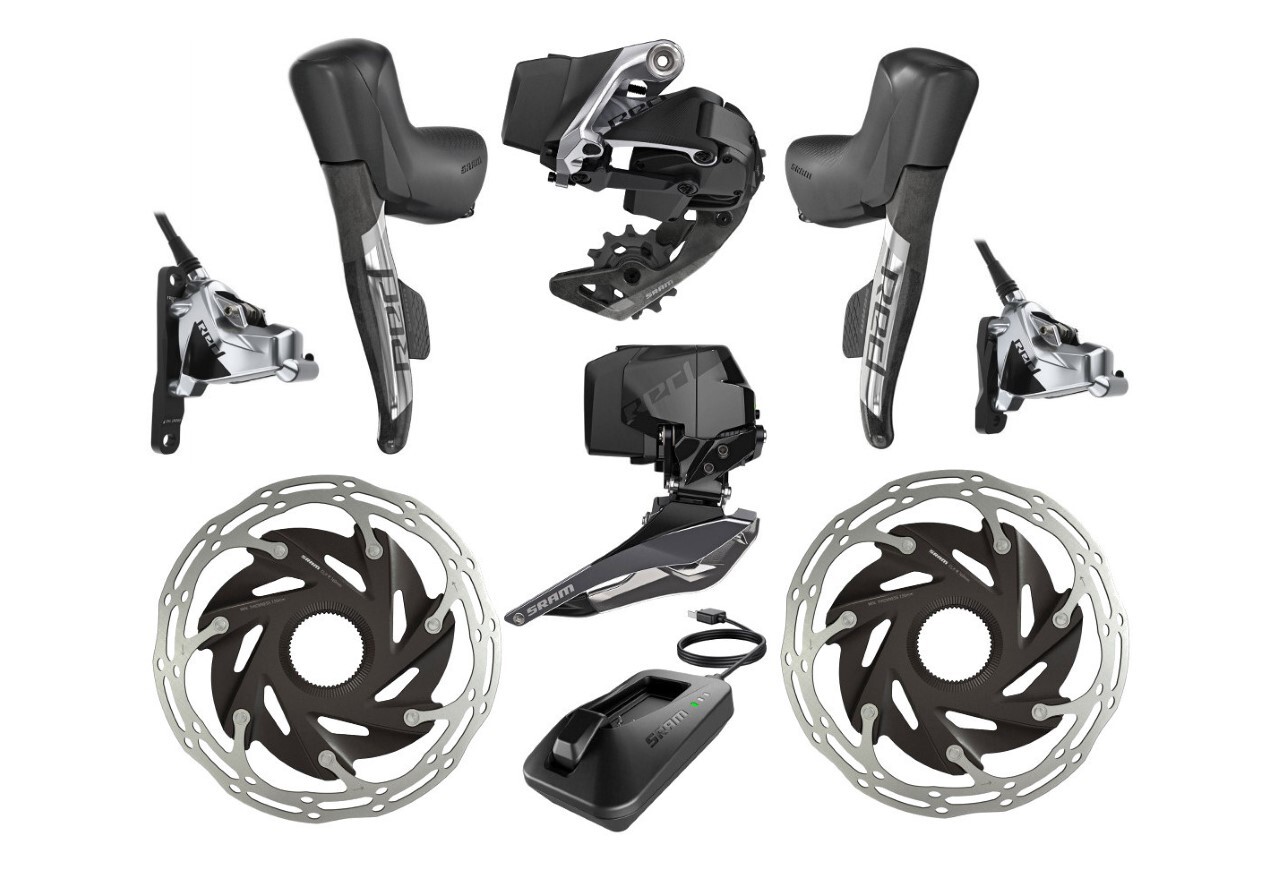 GROUPE ÉLECTRONIQUE SRAM RED ETAP AXS 1X D1 HYDRAULIQUE FLAT MOUNT 160 mm CENTERLOCK